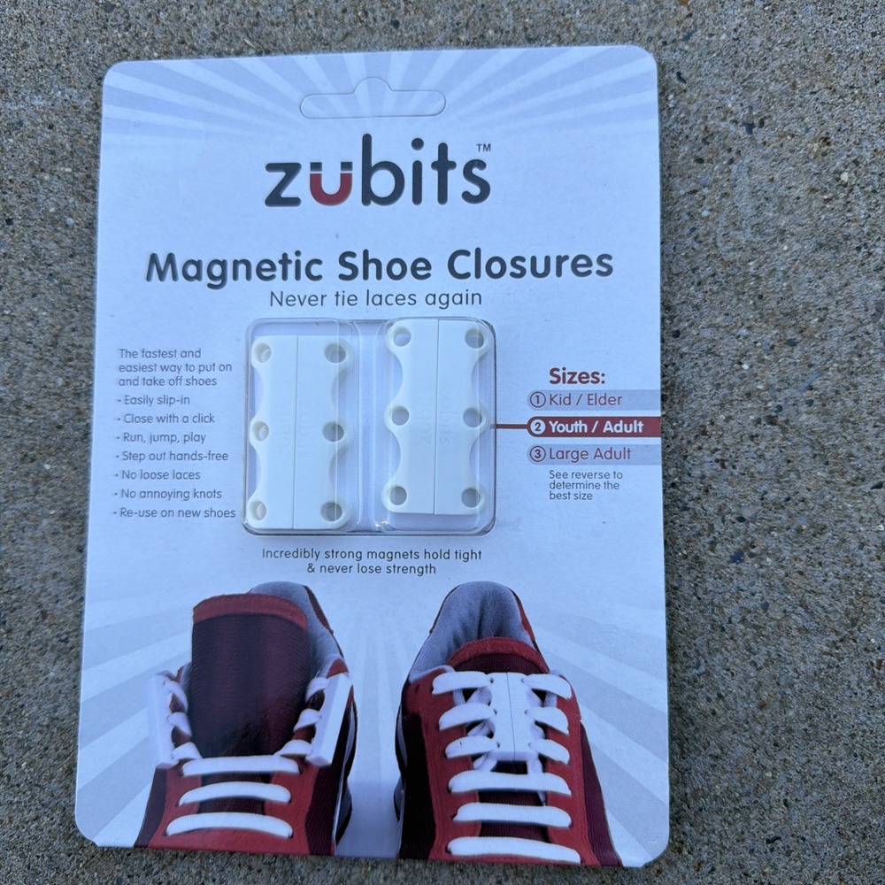 Zubits Magnetic Lacing Solution Shoe Closure Youth Adult Strong Magnets Trainers